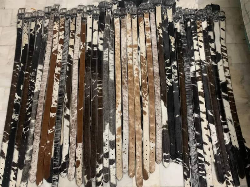 Real Cowhide Hair-on Leather Belts - Unisex Real Leather Belt -Genuin 1