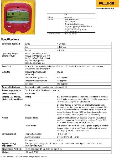 Ion Chamber Survey Meter 2