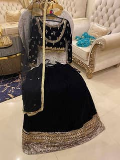 velvet black lehnga 0