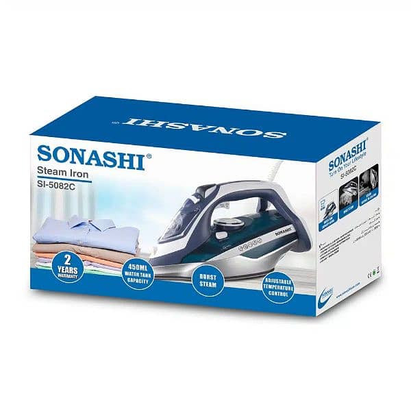 Sonashi Steam Iron 450 ml 3000 W SI-5082C Blue/Silver 3