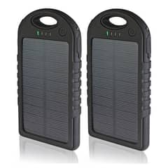 Solar Power bank 10000 mAh 2 mobiles charged easily