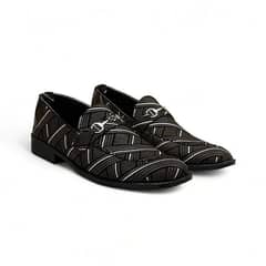 Men's Brown Printed Formal Dress Shoes - Rexine, Sizes 39-44