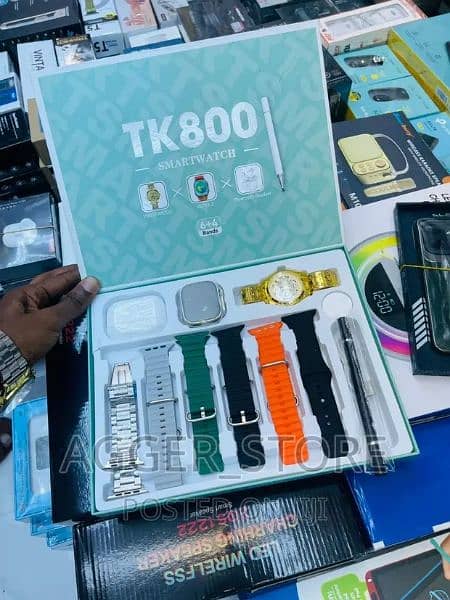 TK 800 7 strap one golden digital watch tatles phone no 03214819984 0