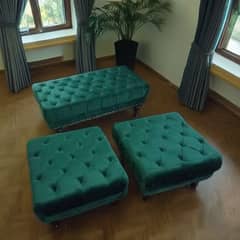 4 seater puffy style sofa set