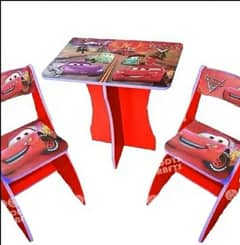 kids study table and 2 chairs