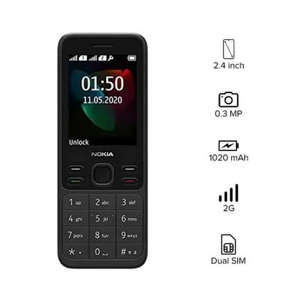 Nokia 150 Dual Sim Black Colour Brand New All Original 1