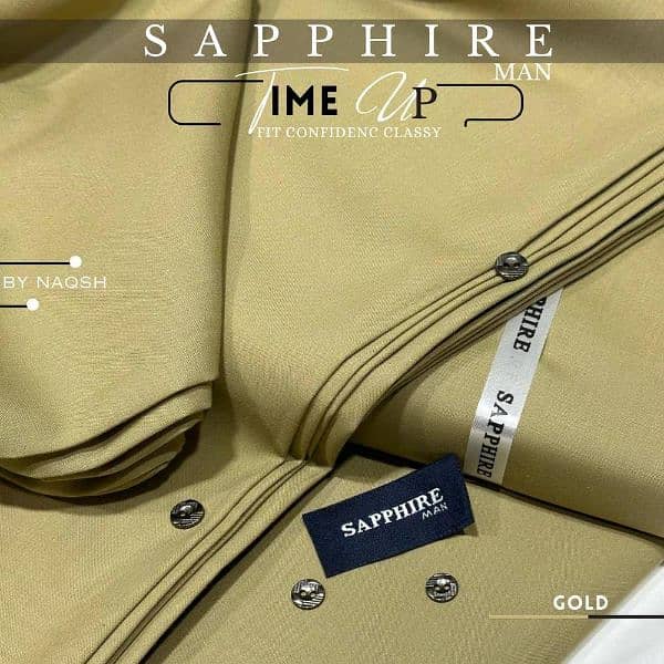 Sapphire Wash and Wear Plain Suit 2