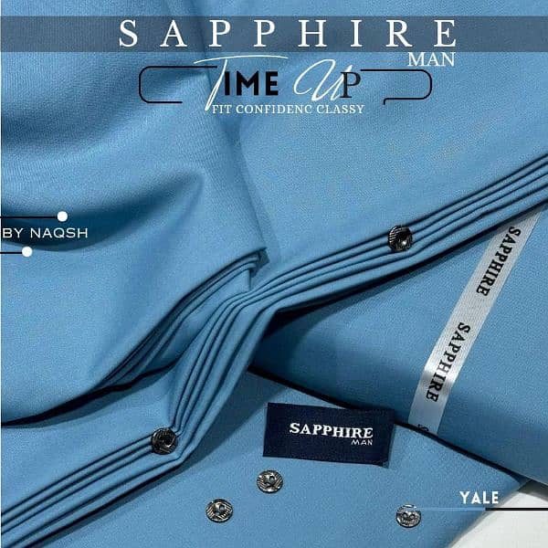 Sapphire Wash and Wear Plain Suit 6