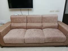 6 seater sofa set and matching curtains and carpet for sale