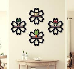 Flowers wall hanging Shelves, Pack of 4