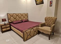 double bed/ poshish Bed / brass bed/ side table / dressing table / bed