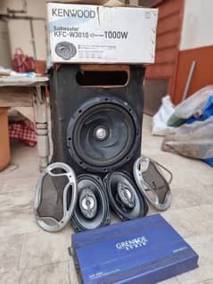 kenwood woofer original with speaker and amp