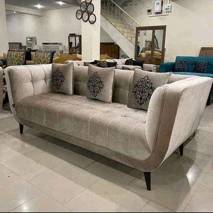 L shape sofa / corner sofa / 6 seater sofa / velvet sofa / Sofa set 6