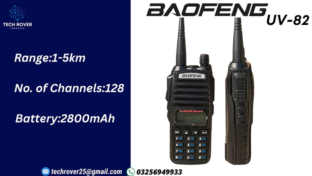 Walkie Talkie | Wireless Set Baofeng UV-82 Two Way Radio 0