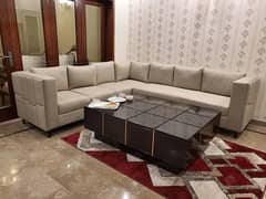 L shape sofa / corner sofa / 6 seater sofa / velvet sofa / Sofa set