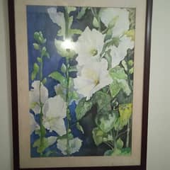 water coloured hand made big size painting with frames