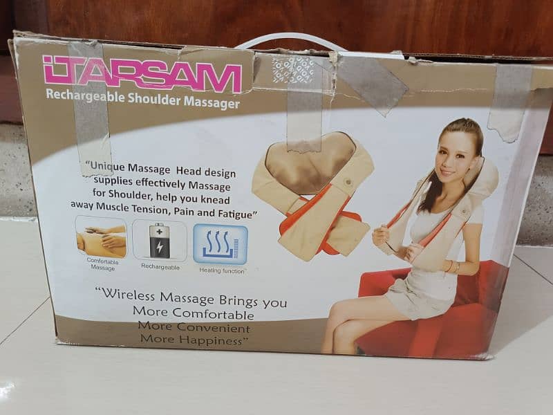 imported Wireless shoulder and body massager with box and accesories 0