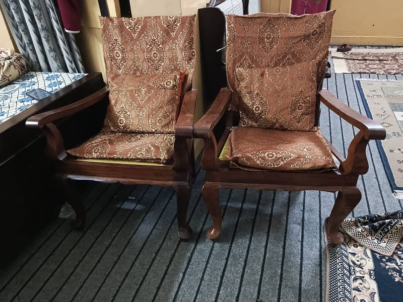 4 Original Wooden Chairs FOR SALE (Wood Tali) 0