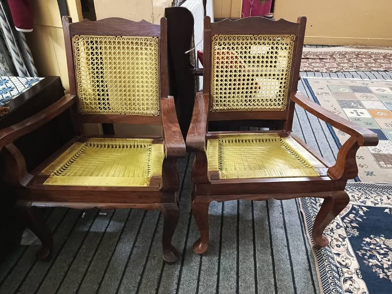 4 Original Wooden Chairs FOR SALE (Wood Tali) 1