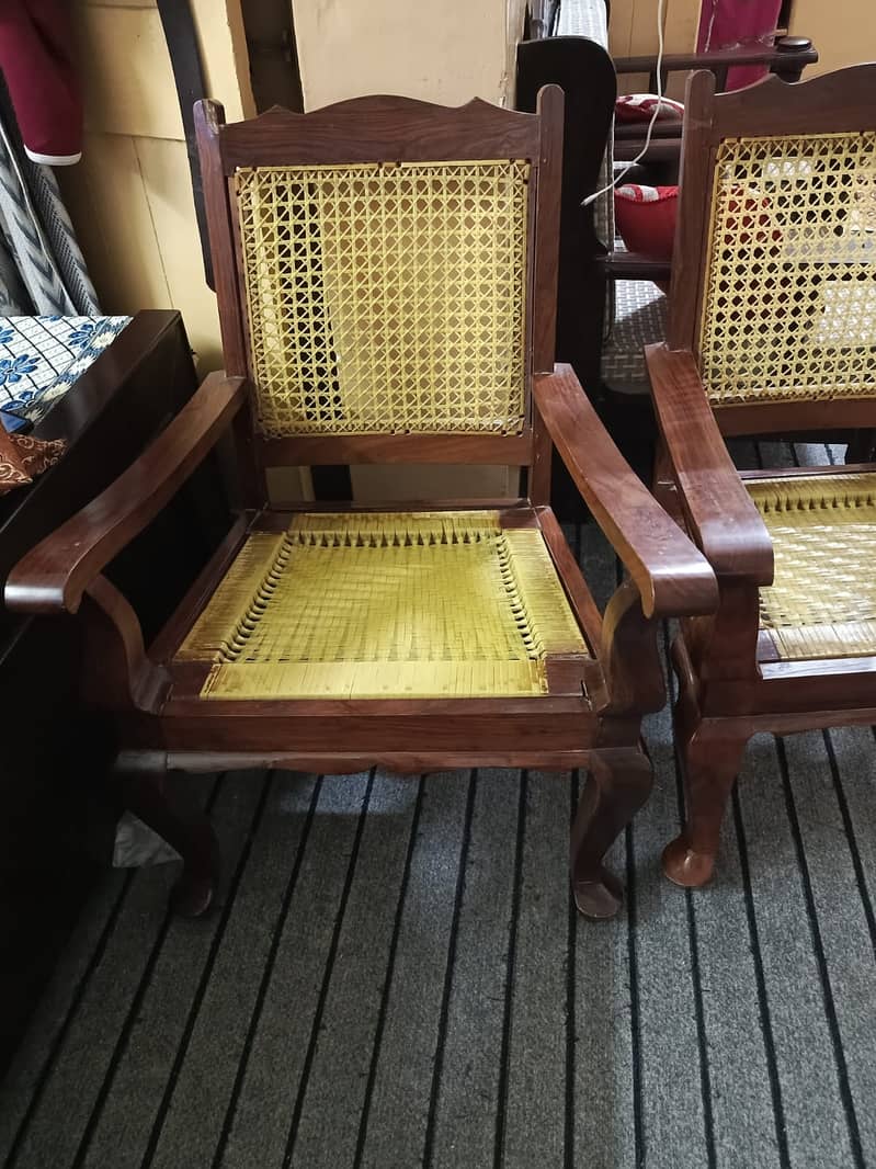 4 Original Wooden Chairs FOR SALE (Wood Tali) 2