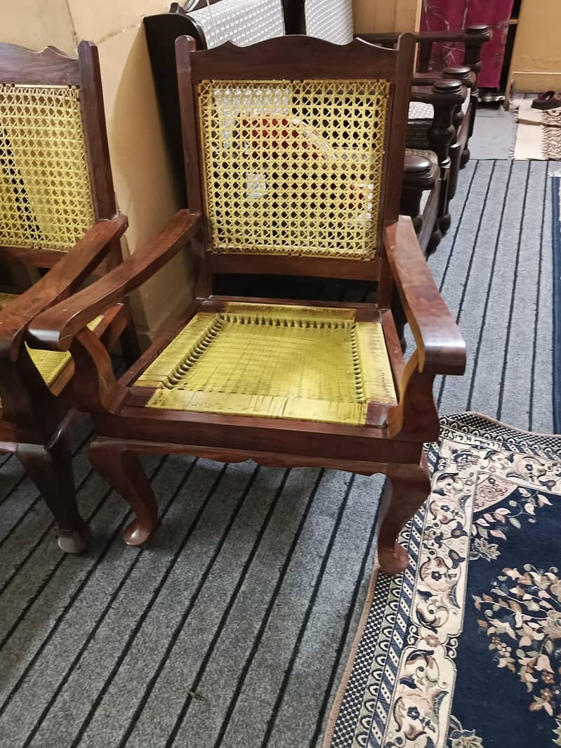 4 Original Wooden Chairs FOR SALE (Wood Tali) 3