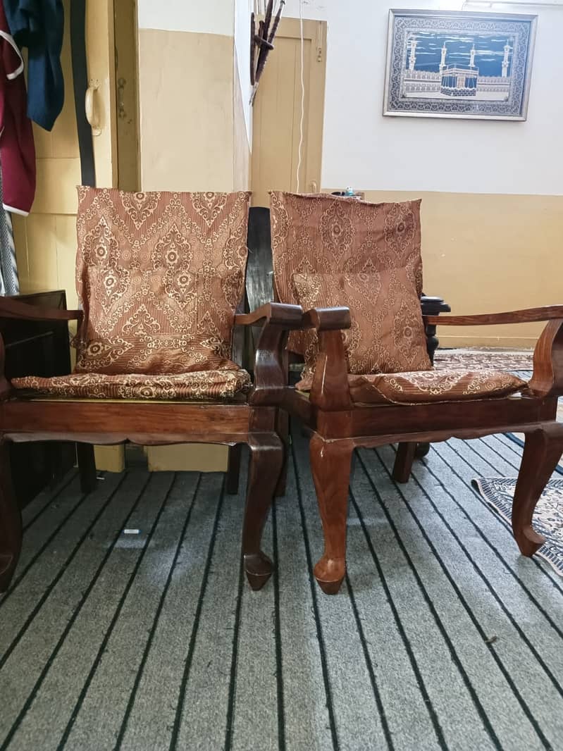 4 Original Wooden Chairs FOR SALE (Wood Tali) 5