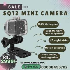 Sq12 Wide Angle Waterproof Mini Camera 1080p Hd