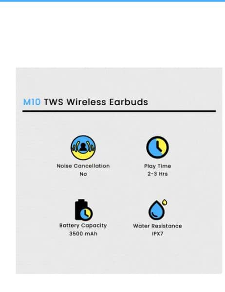 M10 TWS Wireless Bluetooth Earbuds 2