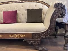 Sheesham Wood Sofa Set 5 seater like new