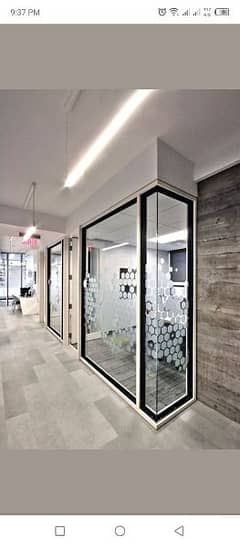 Aluminum office cabins / office partition / office glass work