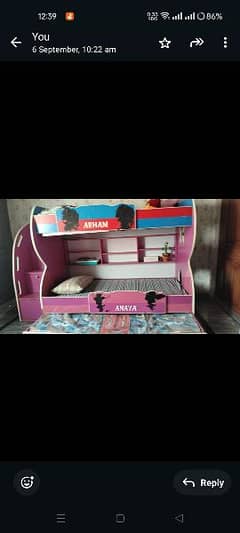 KIDS BUNK BED With MATTRESS