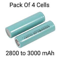 INR Pack of 4 3.7 v lithium ion cell