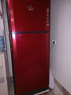 18 cft red glass door dawlance fridge.