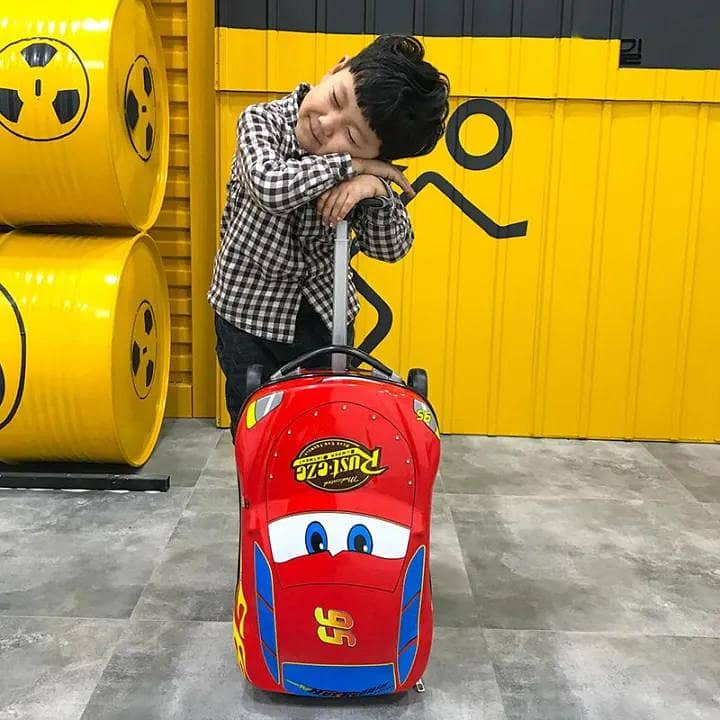 Cartoon Character travel suitcase with wheels  Travel bags for Kids 7