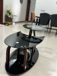 black glass centre table