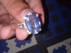 Blue Sapphire ( 1 tola chandi ) hand made