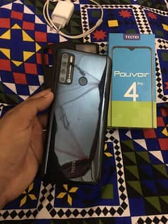 Tecno pouvior 4 pro 6/128 full box pta approved 18,000 (03214450241)