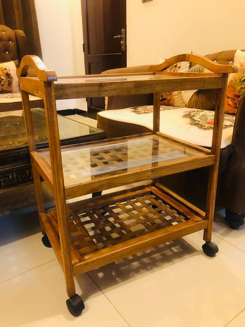 Wooden Tea trolly for sale 1