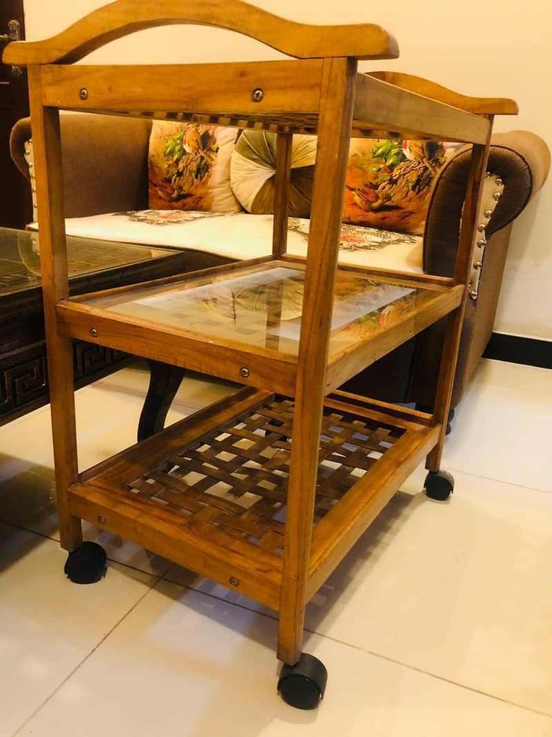 Wooden Tea trolly for sale 5