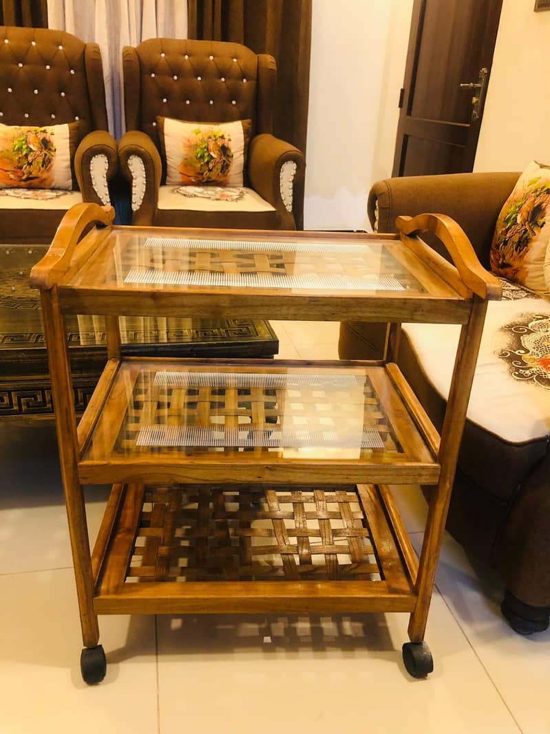 Wooden Tea trolly for sale 6