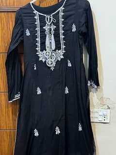 lawn hand work sheesha suit with heavy net dupatta new