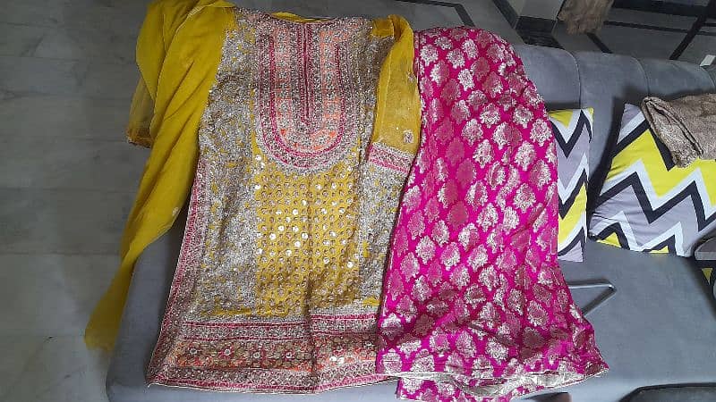 mehndi dress and brat dress one time used 1