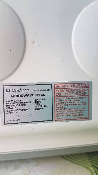 Dawlance Microwave oven for sale. 6