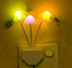 Led Mashroom Romantic Colorful Sensor Plug-in Night Light