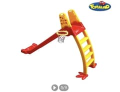 2 in 1 full size kids slide with basket ball