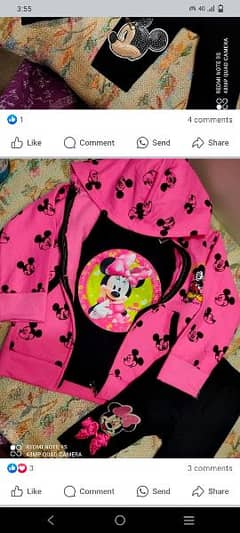 Mickey mouse 3 pcs dress available for sale 03343719897