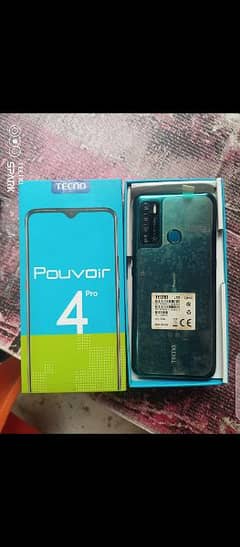 Tecno pouvoir 4 pro with box 6gb 128gb official approved