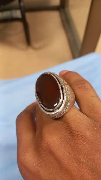 Aqeeq Yamani Real Heavy Ring 1