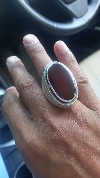 Aqeeq Yamani Real Heavy Ring 4