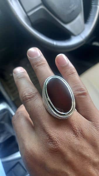 Aqeeq Yamani Real Heavy Ring 5